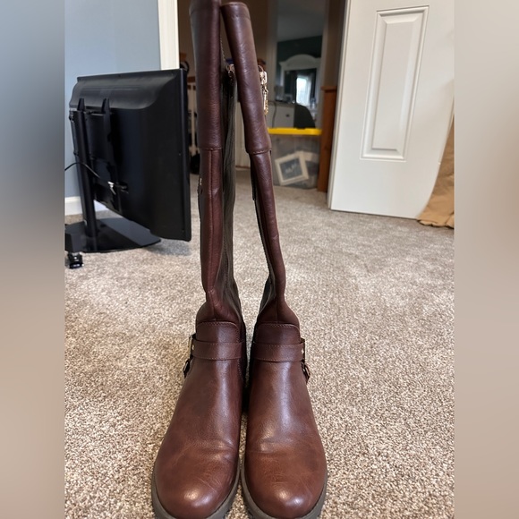 G By Guess Harson Women Riding Boots , Dark Brown - Picture 4 of 9